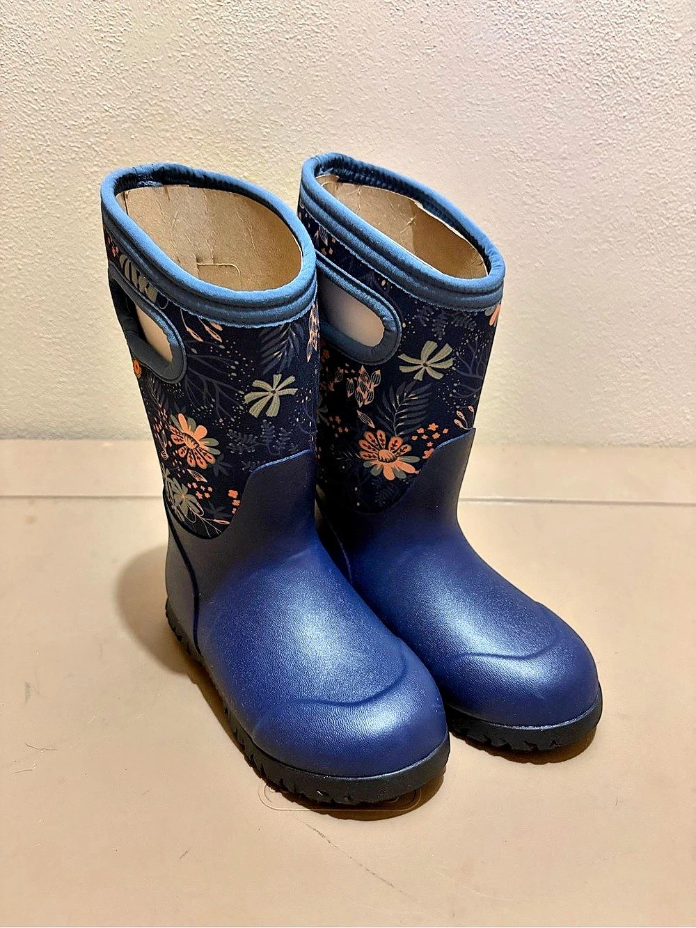 Bogs Kids York Floral Waterproof Boots Girls US 10 New